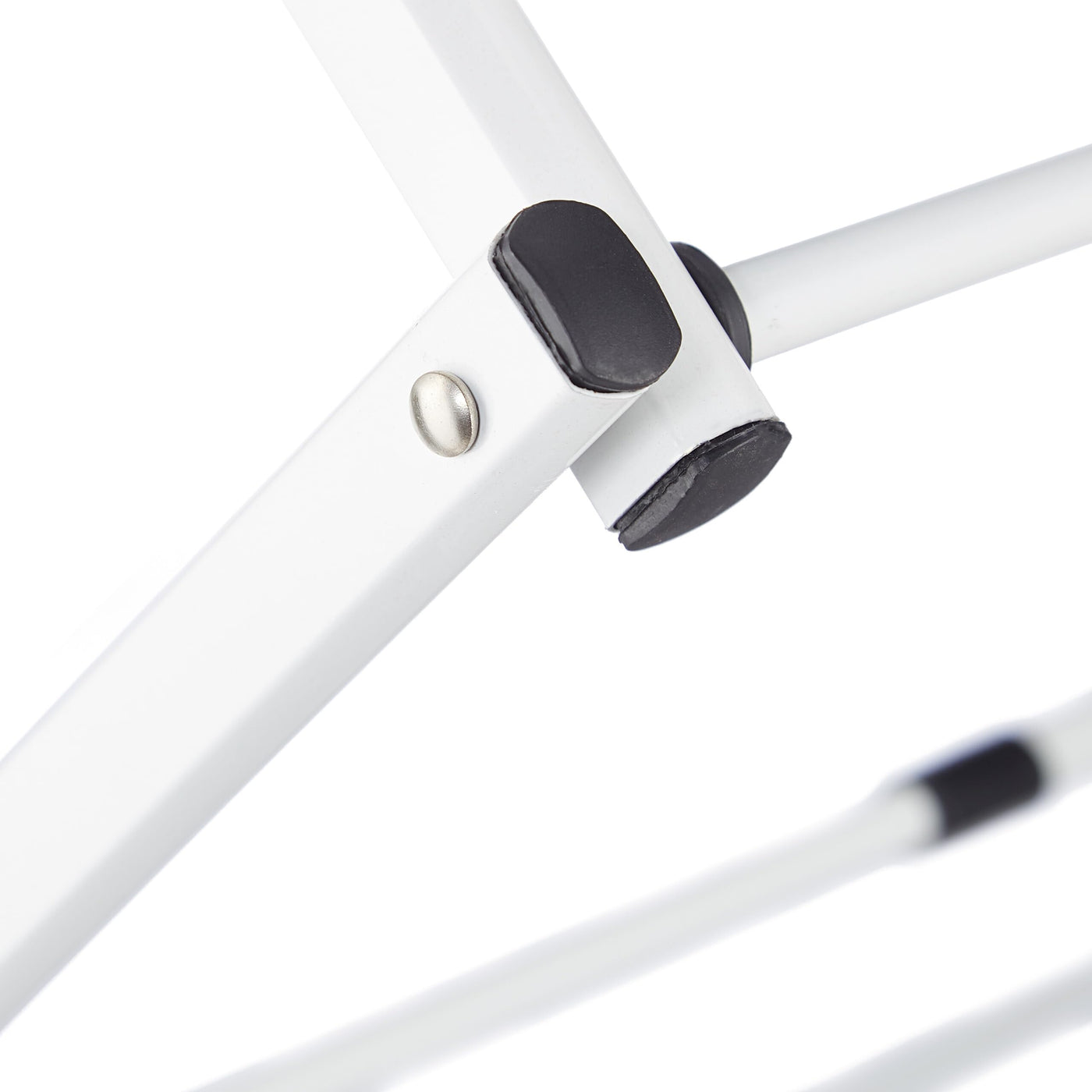 Relaxdays Wäscheständer klappbar, 11 Stangen, 6 Ebenen, HBT: 105x73x37 cm, Wäscheturm, Metall Wäschegestell, weiß