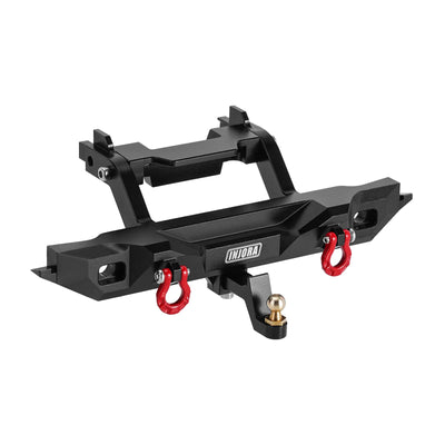 INJORA Vorder und Hinter Stoßstange - CNC Aluminium Stoßstange mit Licht für 1/18 RC Crawler TRX4M Defender Upgrade