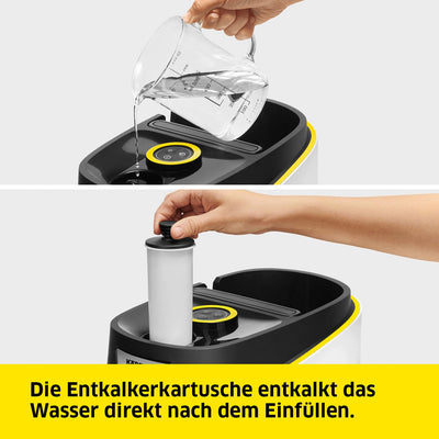 Kärcher Dampfreiniger SC 3 Deluxe, Dampfdruck: 3,5 bar, Aufheizzeit: 30 s, Leistung: 1.900 W, Flächenleistung: 75 m², Tank: 1 l, mit Bodenreinigungsset, Mikrofaser-Bezug, mit Dampfglätter