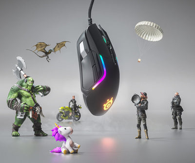 SteelSeries Rival 5 - Gaming-Maus - TrueMove Air Optische Sensor mit 18CPI - 9 programmierbare Tasten - Federleichte 85 Gramm, Schwarz