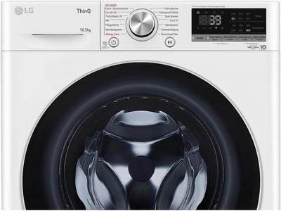 LG Electronics Waschmaschine 10,5 kg AI DD Steam TurboWash 360° ThinQ Neue Wohlfühl-Trommel F6WV710P1 Weiß