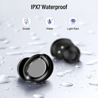DUSONLAP Bluetooth Kopfhörer, Mini In Ear Kopfhörer Kabellos Bluetooth 5.4 HiFi Immersiv Sound, 47Std Spielzeit Schlafkopfhörer mit Passiver Geräuschmaskierung, LED-Anzeige, IPX7 Wasserdichte Ohrhörer