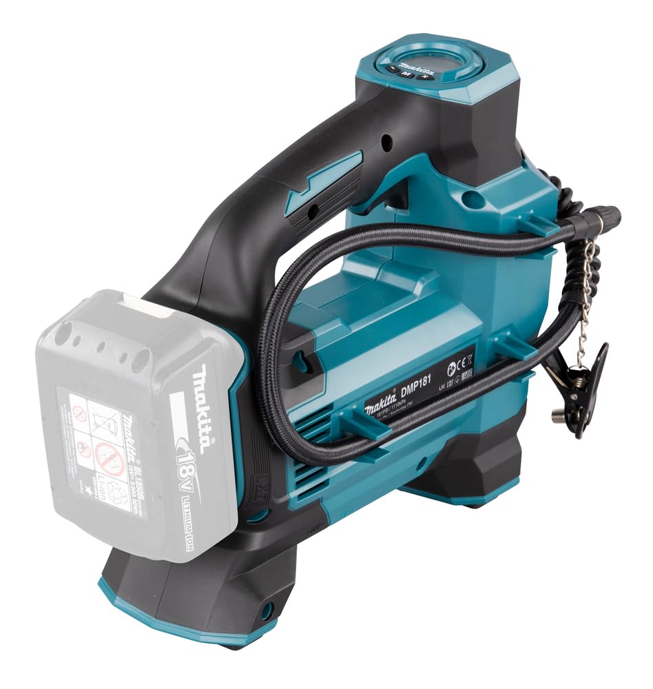 Makita DMP181Z Akku-Kompressor 11,1 bar 18V (ohne Akku, ohne Ladegerät), Petrol