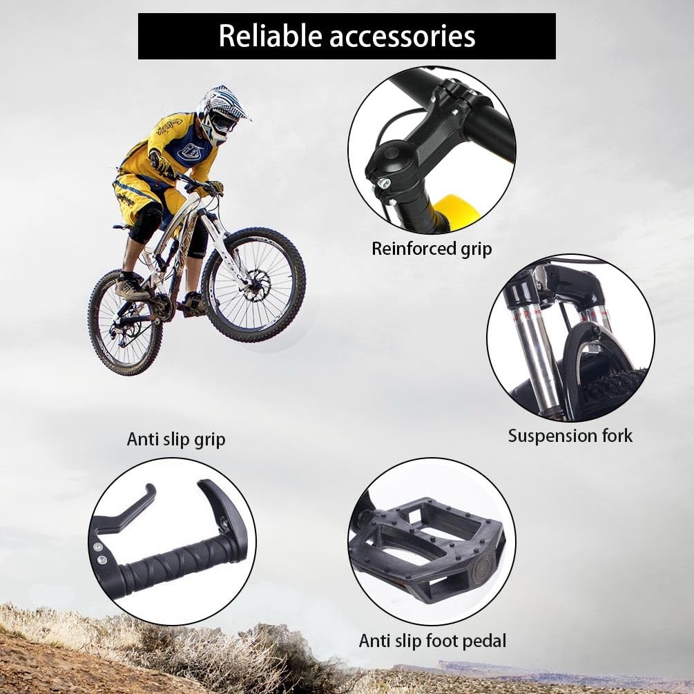 20" 22" Zoll Kinder Jungen Fahrrad Mountainbike Fahrrad Federgabel 7 Gang MTB Bike Hartstahl Citybike Scheibenbremse System Kinderfahrrad