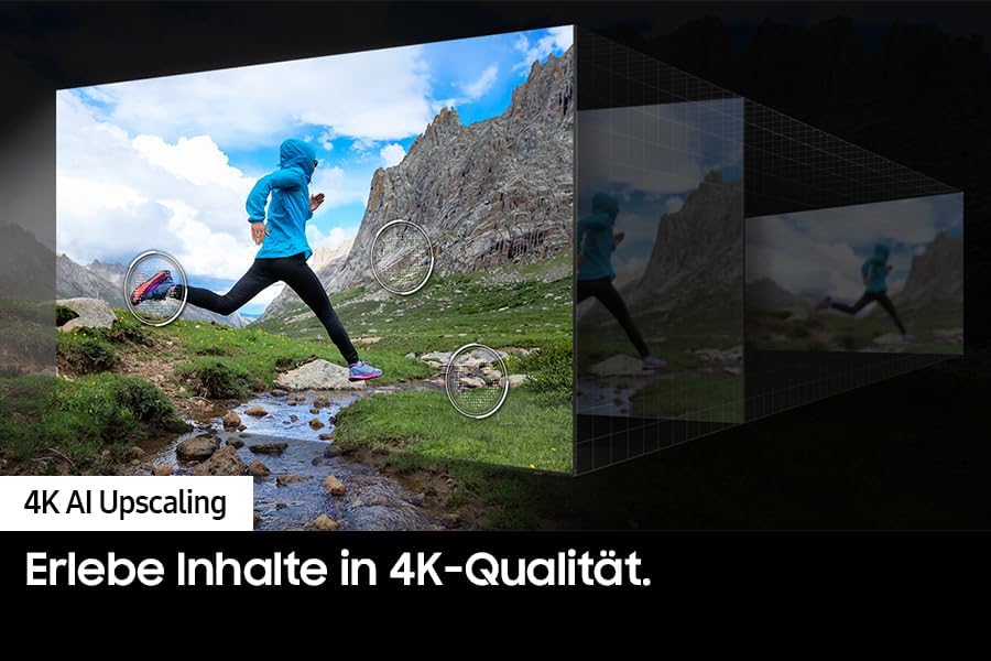 Samsung QLED 4K Q70D Fernseher 65 Zoll, Samsung TV mit AI Quantum Prozessor 4K, 4K AI Upscaling, Samsung Tizen OS, Motion Xcelerator 120 Hz, Smart TV, KI TV, GQ65Q70DATXZG, Deutsches Modell [2024]