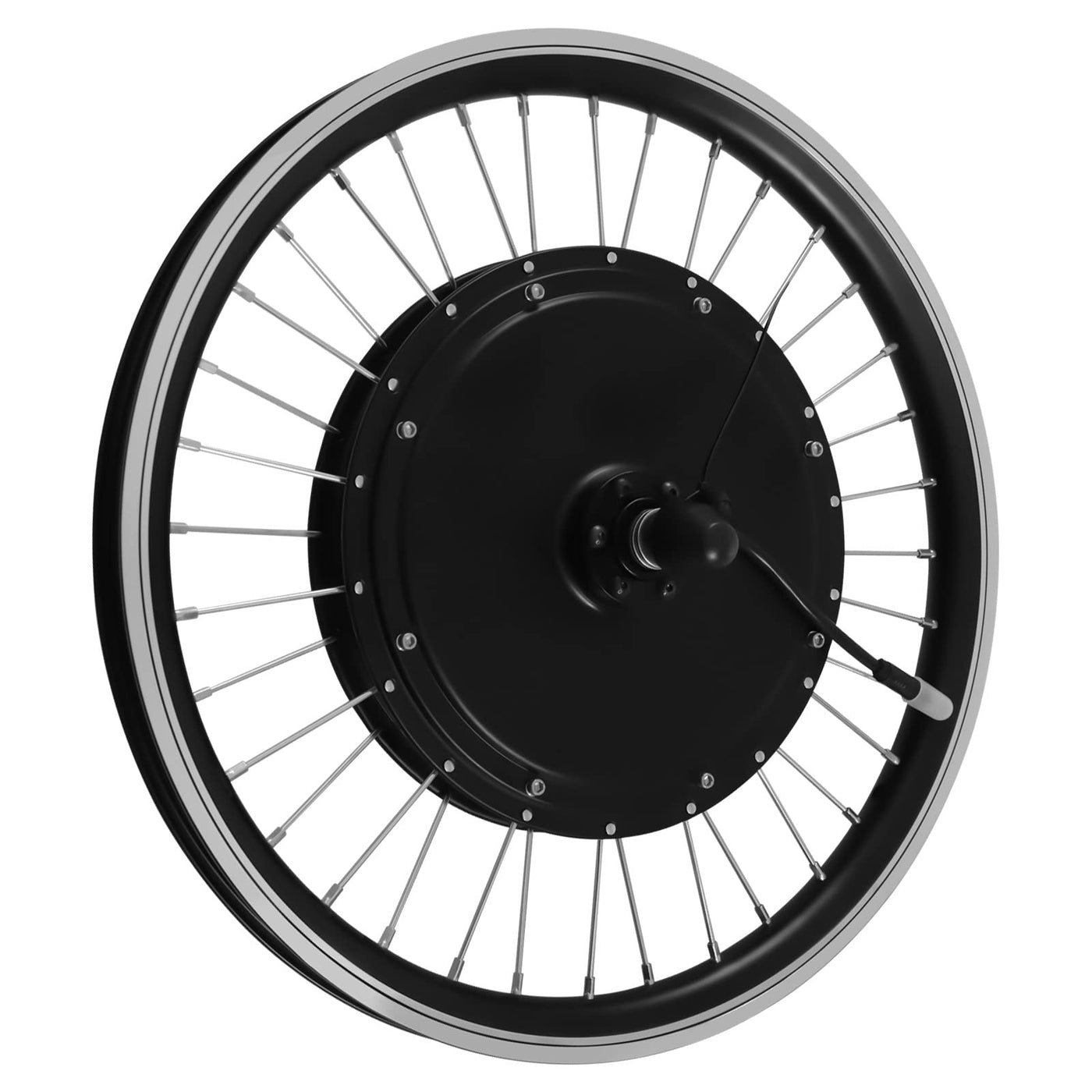 SOLOCJNL 20 Zoll Elektrofahrrad Umbausatz, 500W E-Bike Umrüstung Bausatz mit 5 Einstellbare Geschwindigkeiten und LCD Anzeige, 340RPM Geschwindigkeit, Schwarz