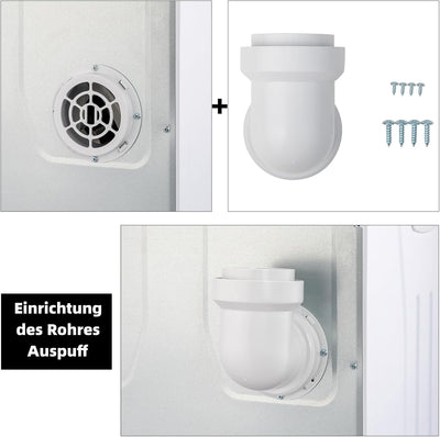 LEADZM Mini Wäschetrockner Elektrischer Trockner Ablufttrockner,3KG,40L,900W,3 Trocknungsmodi