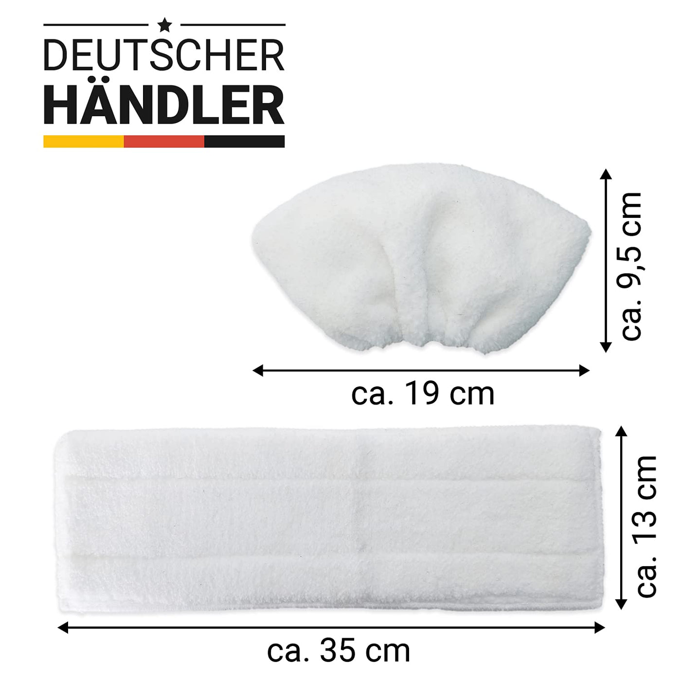 8 Mikrofaser-Tuchset waschbar, für Kärcher Dampfreiniger EasyFix SC 2, SC 3, SC 4, SC 5 (4 Bodendüse + 4 Handdüse)