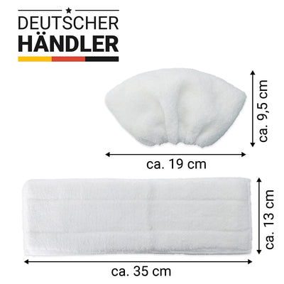 8 Mikrofaser-Tuchset waschbar, für Kärcher Dampfreiniger EasyFix SC 2, SC 3, SC 4, SC 5 (4 Bodendüse + 4 Handdüse)
