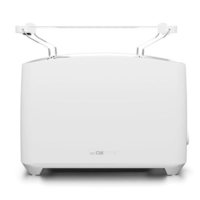 Clatronic® Toaster 2 Toastschlitze | Toaster mit Brötchenaufsatz | Toaster 2 Scheiben mit Liftfunktion | Toster mit Auftau- und Aufwärm-Funktion | für Brötchen und Toast | TA 3801 weiß