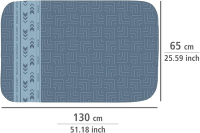 WENKO Bügeldecke Air Comfort Blitzbügler, Blitzbüglerzone, 5-lagige Komfort-Polsterung, Hitzereflektion & Dampfsperre, 130 x 65 cm