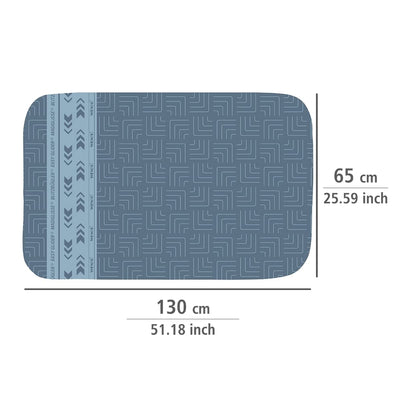 WENKO Bügeldecke Air Comfort Blitzbügler, Blitzbüglerzone, 5-lagige Komfort-Polsterung, Hitzereflektion & Dampfsperre, 130 x 65 cm