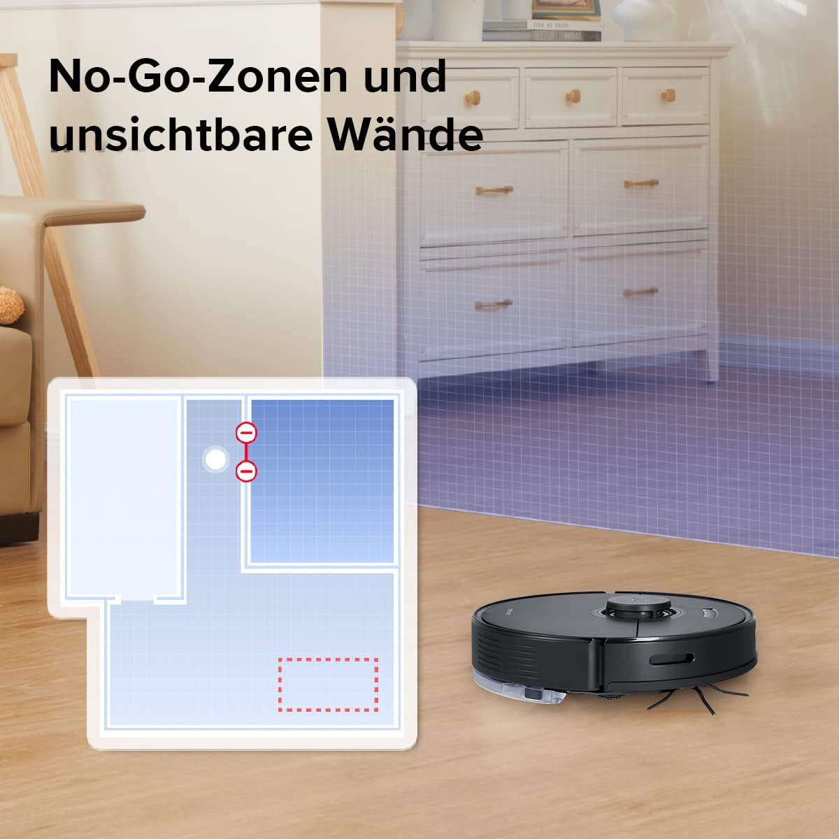 roborock Q7 Max Staubsauger, Roboter, 4200 Pa, 180 Minuten Akkulaufzeit, Roboter, selbstheilend, mit Lidar-Navigation, Kartografie, WiFi/APP/Alexa, Upgrade des S5 Max (schwarz)