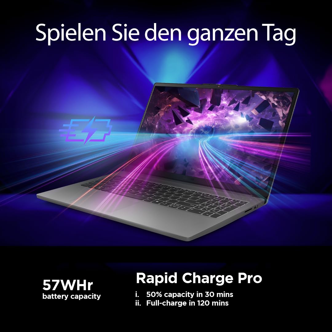 Lenovo LOQ Gaming Laptop | 15,6" Full HD 16:9 Display | 144Hz | Intel Core i5-12450HX | 16GB RAM | 512GB SSD | NVIDIA GeForce RTX2050 TGP 65W | G-Sync |QWERTZ | grau | AI Chip LA1