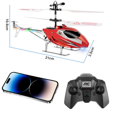 Aolso Hubschrauber RC Helikopter, ferngesteuertes Spielzeug, 3,5 Kanal Indoor fliegendes Spielzeug, Höhenlage Hobby Flugzeug mit Kreisel, Miniflugzeug Geschenk für Kinder und Erwachsene(Rosenrot)