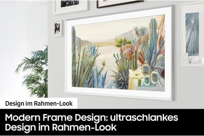 Samsung QLED 4K The Frame 65 Zoll Fernseher (GQ65LS03BGUXZG, Deutsches Modell), mattes Display, austauschbare Rahmen, Art Mode, Smart TV [2023]