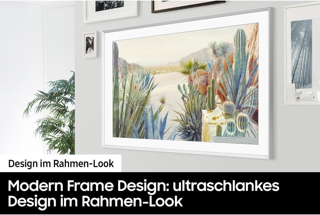 Samsung QLED 4K The Frame 55 Zoll Fernseher (GQ55LS03BGUXZG, Deutsches Modell), mattes Display, austauschbare Rahmen, Art Mode, Smart TV [2023]