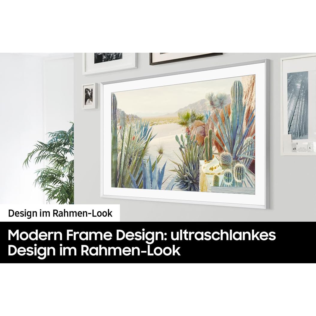 Samsung QLED 4K The Frame 65 Zoll Fernseher (GQ65LS03BGUXZG, Deutsches Modell), mattes Display, austauschbare Rahmen, Art Mode, Smart TV [2023]
