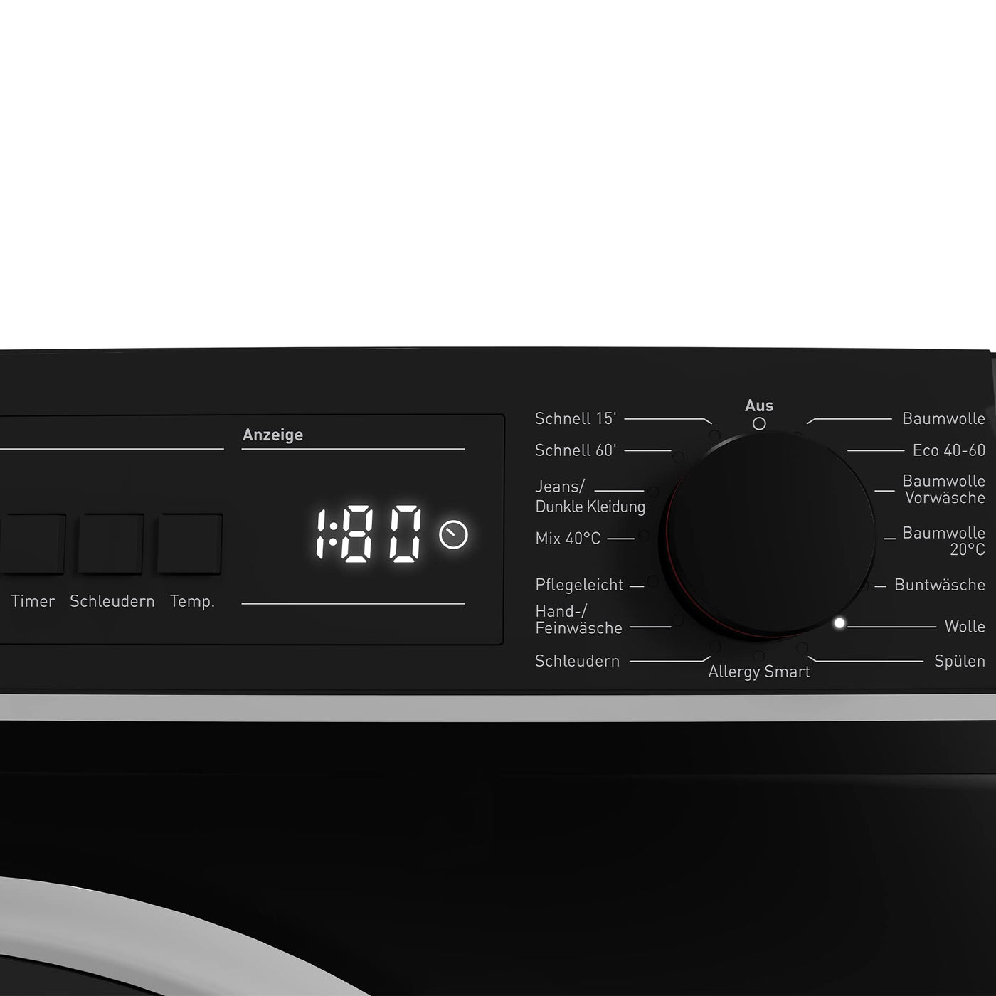 Sharp ES-BRO814BA-DE Waschmaschine Frontlader / A / 8 kg / 1400 U/min / Adanced Inverter Motor / 15 Programme inkl. 15 min Kurzprogramm und Dampffunktion / AquaStop / Schwarz