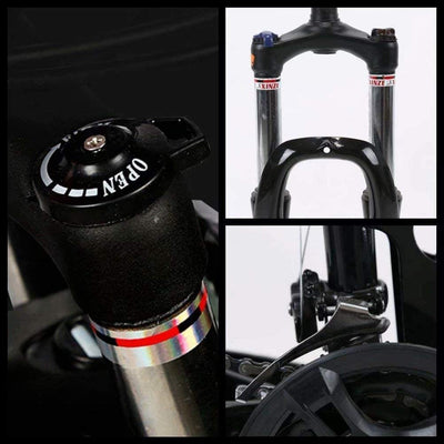 Wmmner Faltbares Herren-Mountainbike, 24/26 Zoll Mountainbike-Alauninum Mtb Fahrrad Radfahren Urban Pendler Stadtfahrrad, 24-Stufenschaltung, 24 Zoll