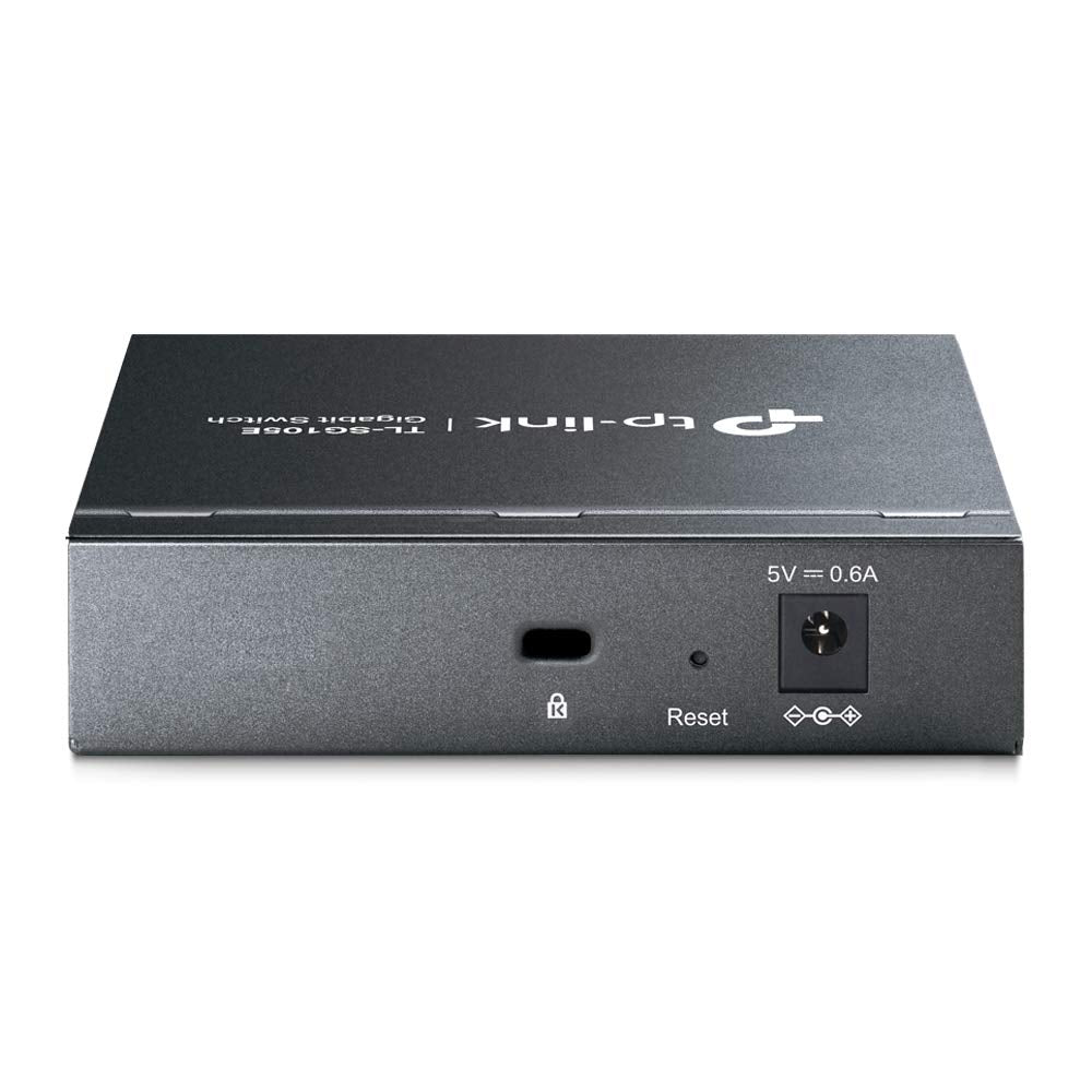 TP-Link TL-SG105E 5-Ports Gigabit Easy Smart Managed Netzwerk Switch(Plug-and-Play,Metallgehäuse, QoS, IGMP-Snooping,LAN Verteiler, zentrales Management, energieeffizient)schwarz metallic