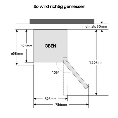 Samsung Kühl-Gefrier-Kombination, Kühlschrank mit Gefrierfach, 203 cm, 390 l Gesamtvolumen, 114 l Gefrierteil, AI Energy Mode, Flaschenregal, Premium Black Steel, RL38C602CB1/EG
