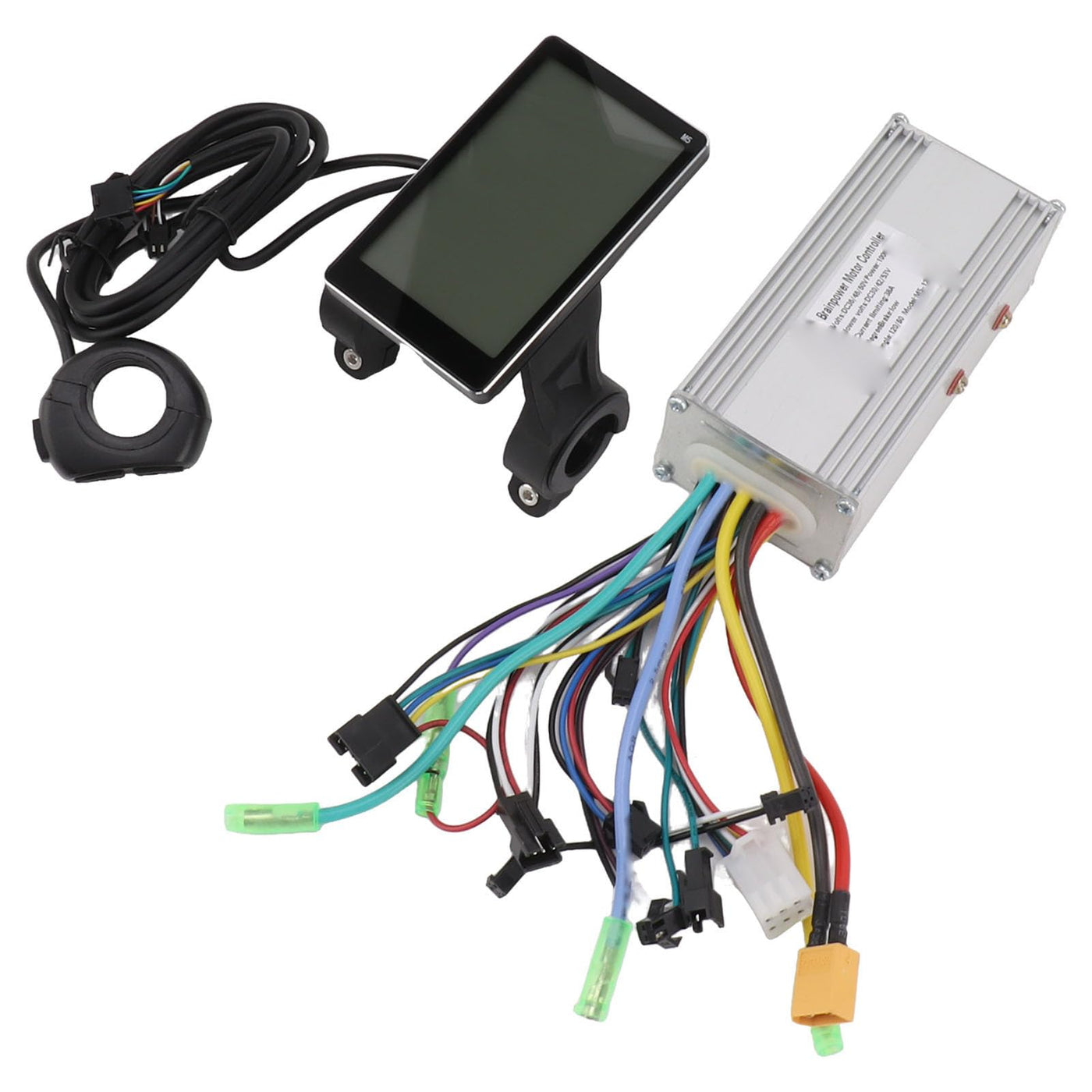 BuyWeek Elektrofahrrad Bürstenloser Motor Controller Kit, 36V 48V 60V 1000W 38A 3 Modus Sinuswellen Controller M5 LCD Anzeigefeld Kit für E-Bike Elektroroller