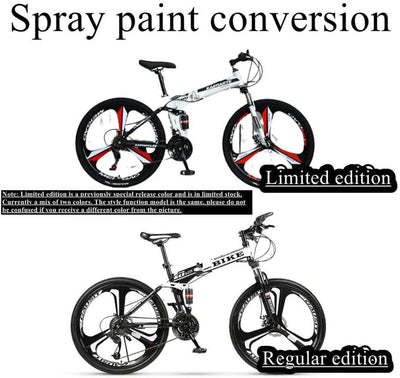 Wmmner Faltbares Herren-Mountainbike, 24/26 Zoll Mountainbike-Alauninum Mtb Fahrrad Radfahren Urban Pendler Stadtfahrrad, 24-Stufenschaltung, 24 Zoll