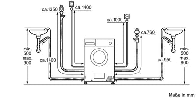 Siemens WK14D543 iQ500 Einbau-Waschtrockner, 7 kg Waschen und 4 kg Trocknen, 1400 UpM, Outdoor-Programm - trocknet wasserfeste Outdoor-Bekleidung zuverlässig, aquaStop, Besonders hohe Beladungsmenge