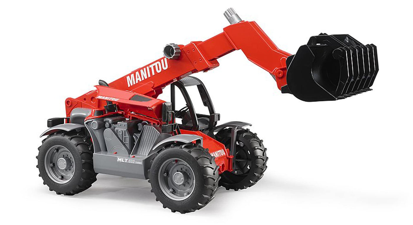 bruder 02125 - Manitou Teleskoplader MLT 633 - 1:16 Fahrzeuge, Baufahrzeug, Baumaschine, Stapler, Radlader, Spielzeug