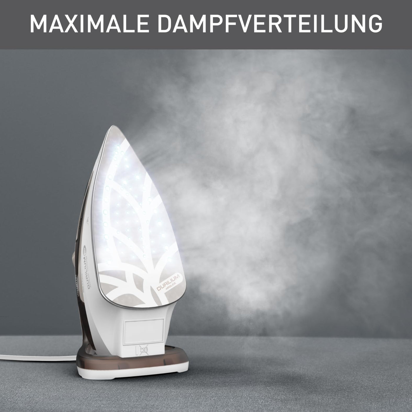 Tefal Easygliss Eco Dampfbügeleisen, 2800 Watt, 240 g/Min. Dampfstoß, 50 g/Min. automatischer Dampf, Vertikaldampf, Durilium AirGlide Bügelsohle, 88% recycelbar, Eco-Modus, mocha/weiß, FV5780