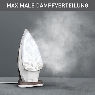 Tefal Easygliss Eco Dampfbügeleisen, 2800 Watt, 240 g/Min. Dampfstoß, 50 g/Min. automatischer Dampf, Vertikaldampf, Durilium AirGlide Bügelsohle, 88% recycelbar, Eco-Modus, mocha/weiß, FV5780