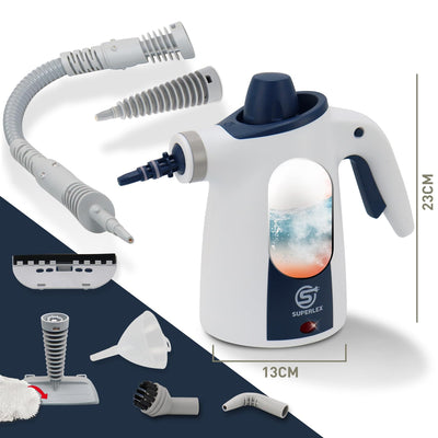 Superlex 10-in-1 Dampfreiniger Handgerät für die Reinigung, Tragbarer Handdampfreiniger 3,5 bar Dampfdruck, Hochdruckreiniger für Teppiche, Vorhänge, Küche Steam Cleaner