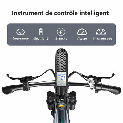 Shengmilo MX05 E Bike Herren Elektrofahrrad 26 Zoll E-Mountainbike Vollfederung E-Bike 48V 17.5Ah Akku 7 Gang Schaltwerk Pedelec Elektrisches Fahrrad mit Fat Tire