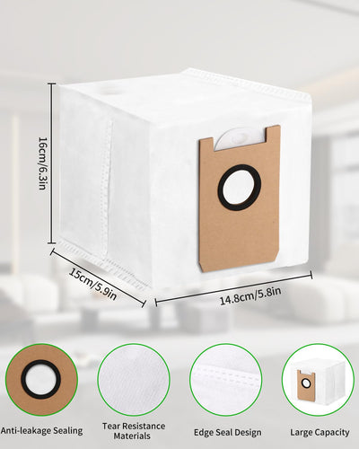 SOBEAU 12 Staubsaugerbeutel für Airrobo T20/T20+ Saugroboter， Premuim Qualität Ersatzteile Staubbeutel Zubehör für Airrobo T20 Absaugstation (12pcs)