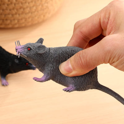 2 Stück Gefälschte Ratten Kunststoff Maus Modell Figuren Realistische Gruselig Ratten Spielzeug Halloween Deko Kinder Tricks Streiche Requisiten Spielzeug für Party- und Scherzartikel, Ornamente