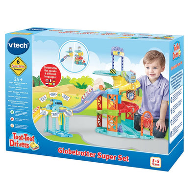 VTech Baby Tut Tut Baby Flitzer - Parkhaus – Interaktive Parkgarage mit beweglichen Elementen, Melodien, Liedern und mehrsprachigem Tut Tut Baby Flitzer Bus – Für Kinder von 1-5 Jahren