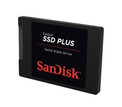 SanDisk SSD Plus interne SSD Festplatte 1 TB (schnelleres Hoch-, Herunterfahren und Laden, Lesegeschwindigkeit 535 MB/s, Schreibgeschwindigkeit 350 MB/s, stoßfest)