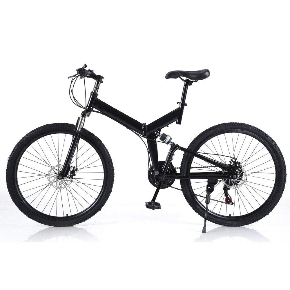 WSIKGHU Faltrad für Erwachsene 26 Zoll Mountainbike Faltrad Rennrad Faltrad 21 Gang Erwachsenenfahrrad 150 KG Offroad-Fahrrad Cityrad faltbar Fahrrad aus Kohlenstoffstahl