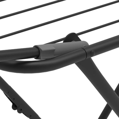 Rörets Wäscheständer Sussi Black – verriegelbare Flügel – Sicherheitssperre – 52x176x96cm – 18 m Trockenfläche - Design und Qualität von Schwedens stärkster Trockenständermarke, für Bekleidung