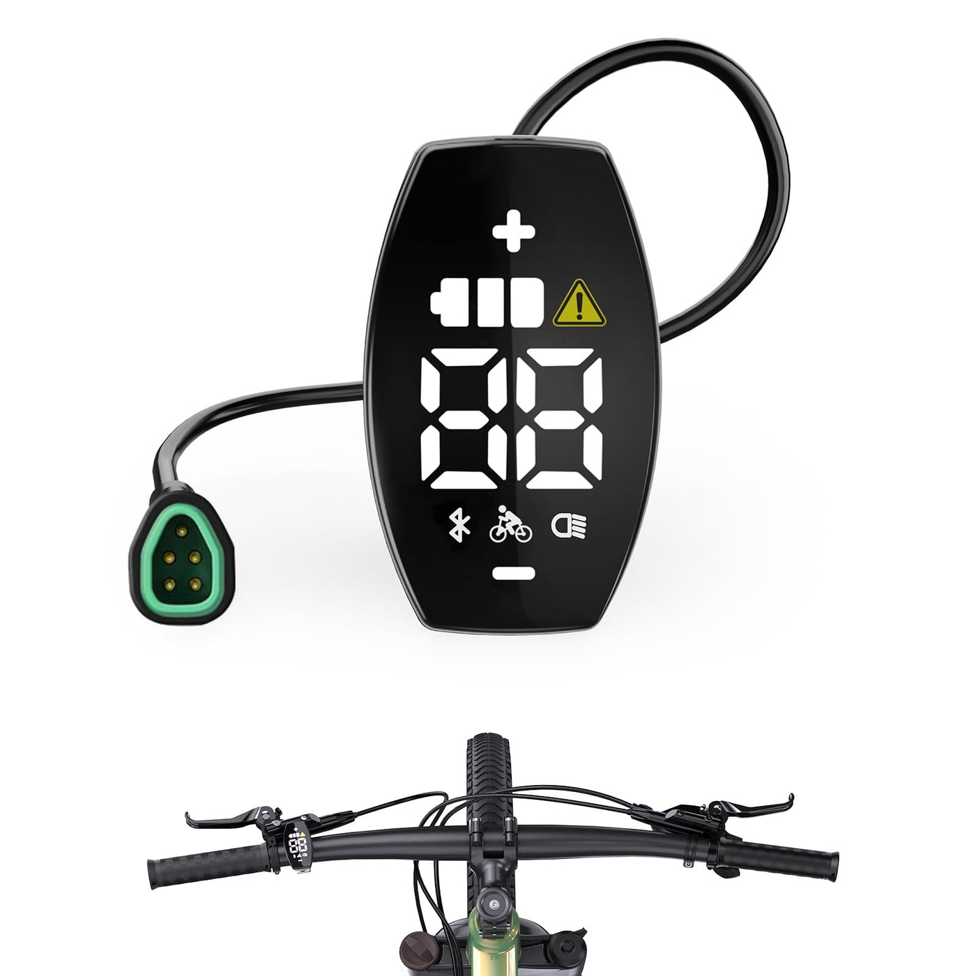 Varstrom VD03 Display für BAFANG-Kit – Kompatibel mit M200 M400 M500 M600 M620 M420 M510 M625 M325 M225 Mittelmotoren und den neuesten 2025 BBS01B BBS02B HD Kits (Dreieck-Stecker)