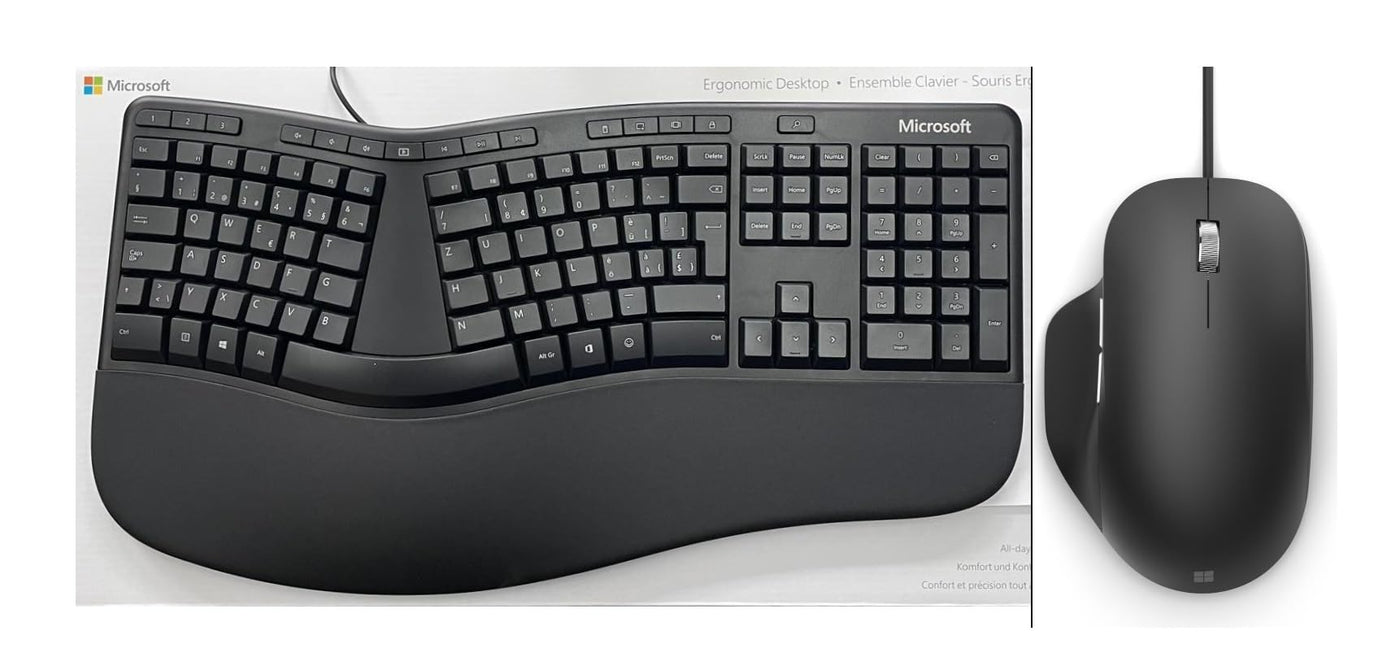 Microsoft Ergonomic Desktop -Ergonomisches Tastatur-/Maus-Set mit USB-Anschluss (Schweizerdeutsch -QWERTZ