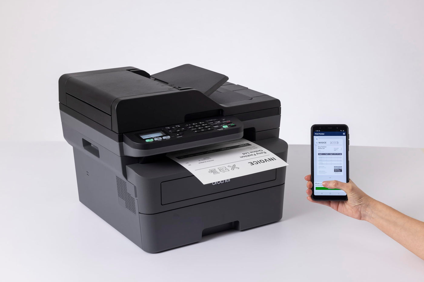 Brother MFC-L2835DW | 4-in-1-Multifunktionsdrucker (Drucken/Scan/Kopieren/Faxen) Laserdrucker Monochrom – WLAN & Ethernet – Dokumentenzuführung (ADF) für 50 Blatt – Druckgeschwindigkeit von 32 Seiten