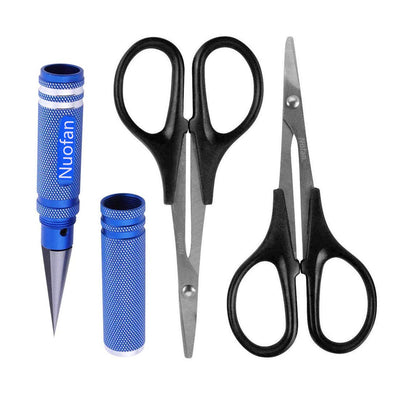 0-14mm Body Reibahle Locher Gerade Schere und gebogene Schere Set Universalwerkzeug für RC Car Body Shell Hobby Reparaturwerkzeuge