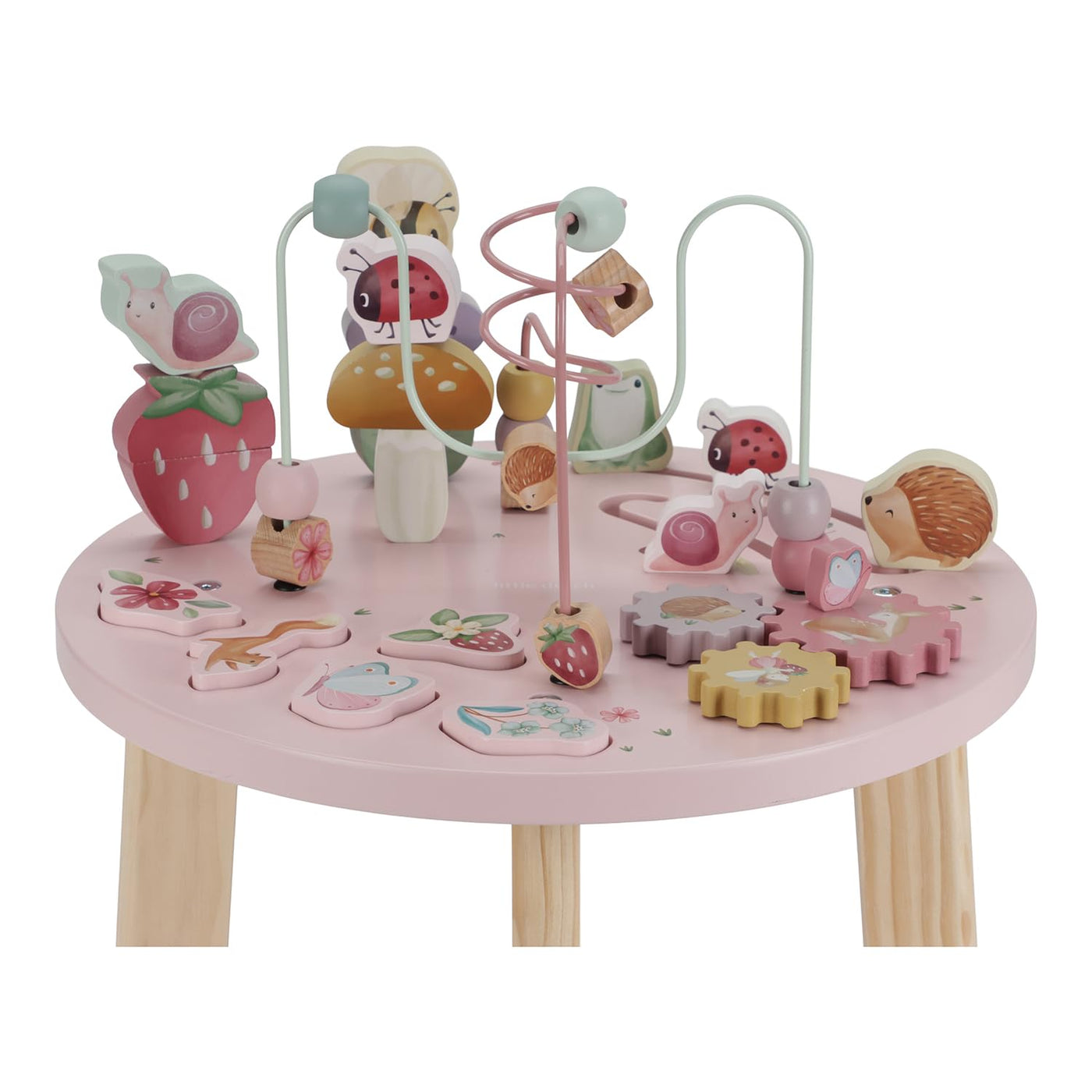 Little Dutch 7341 Holz Aktivitätstisch/Spieltisch - Fairy Garden rosa