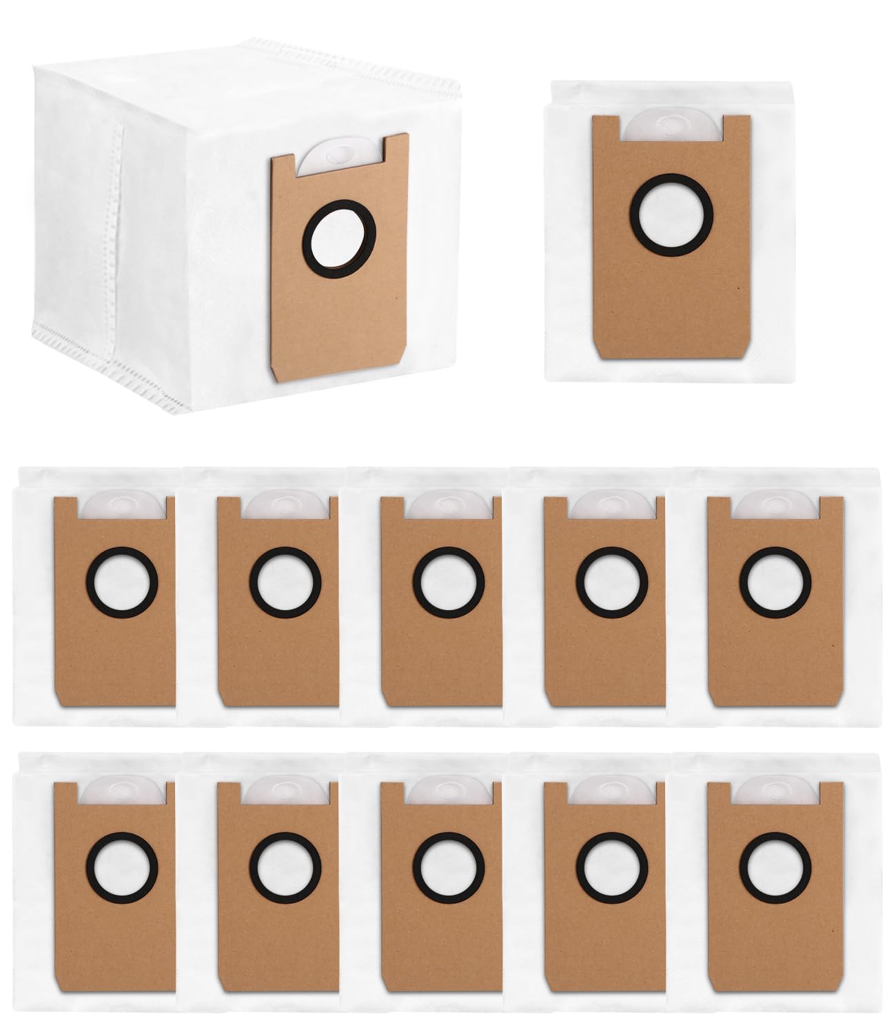 SOBEAU 12 Staubsaugerbeutel für Airrobo T20/T20+ Saugroboter， Premuim Qualität Ersatzteile Staubbeutel Zubehör für Airrobo T20 Absaugstation (12pcs)