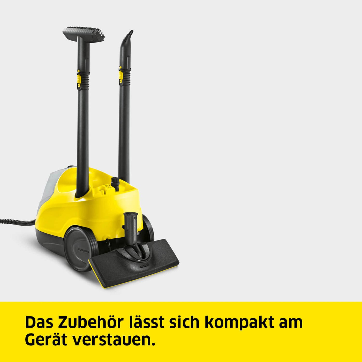 Kärcher Dampfreiniger SC 4 EasyFix, Dampfdruck: 3,5 bar, Aufheizzeit: 4 min., Leistung: 2.000 W, Flächenleistung: 100 m², 2-Tank-System: 0,5 l + 0,8 l, mit Bodenreinigungsset , Düsen und Bezüge
