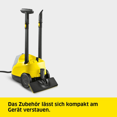 Kärcher Dampfreiniger SC 4 EasyFix, Dampfdruck: 3,5 bar, Aufheizzeit: 4 min., Leistung: 2.000 W, Flächenleistung: 100 m², 2-Tank-System: 0,5 l + 0,8 l, mit Bodenreinigungsset , Düsen und Bezüge