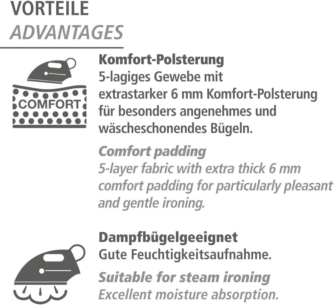 WENKO Bügeltischbezug Air Comfort mit Blitzbüglerzone XL/Universal