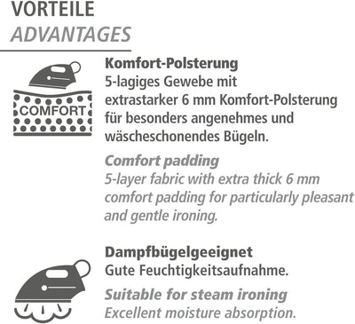 WENKO Bügeltischbezug Air Comfort mit Blitzbüglerzone XL/Universal